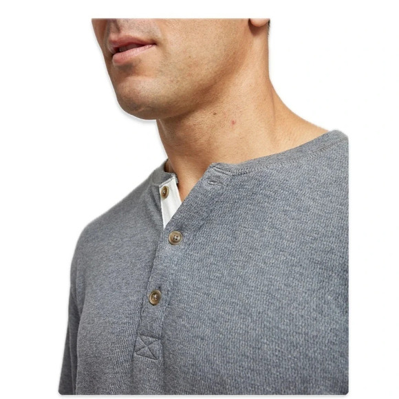 The Black Dog Men’s Gray Henley - Picture 3 of 7